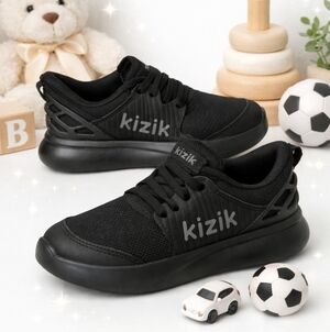 Kizik Kids Hands-Free Slip-On Sneakers Black | Size 1Y Youth
